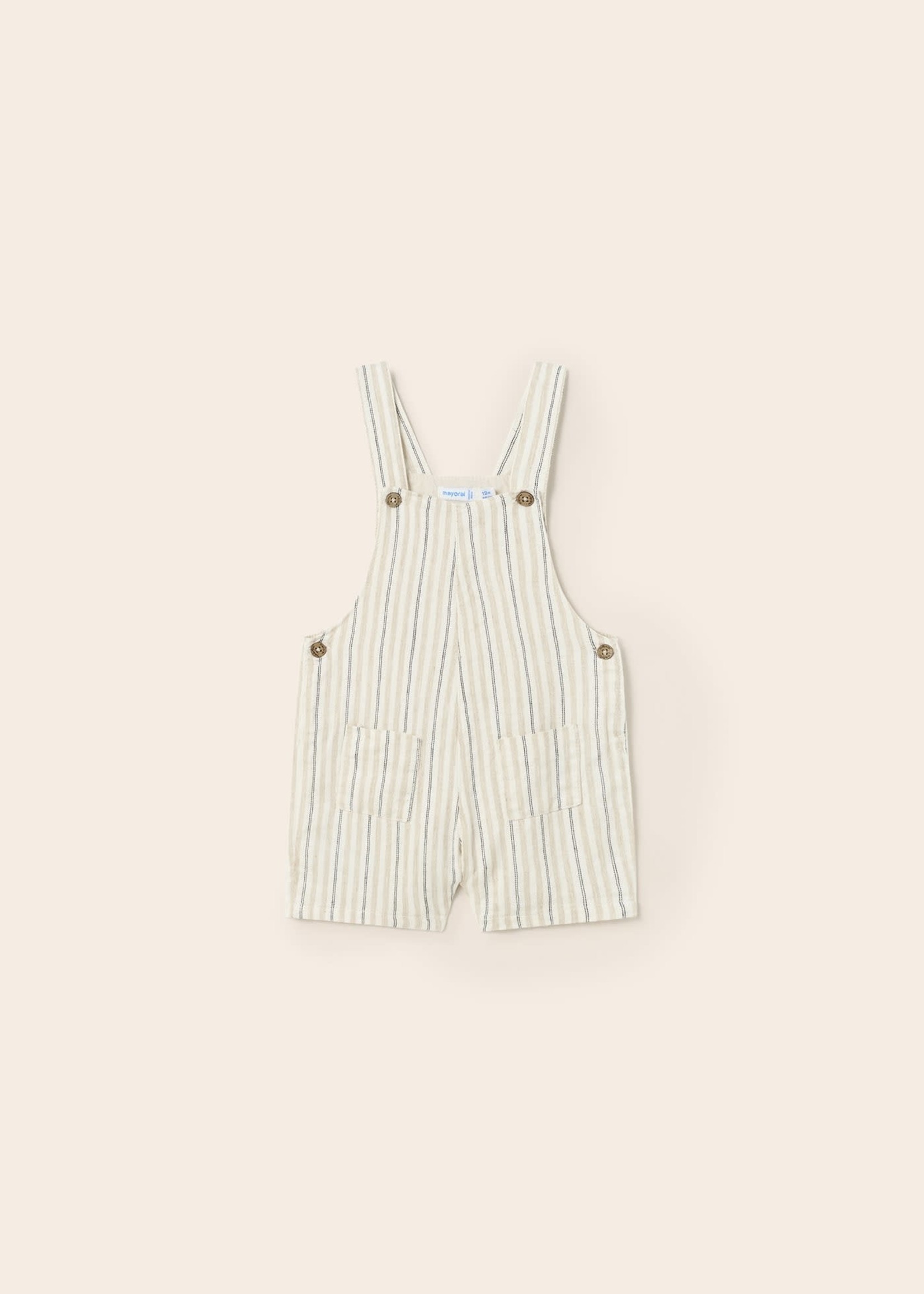 Mayoral Mayoral  Linen print short dungarees baby