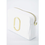 Leer Tasje wit met goud detail