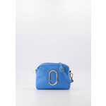 Leer Tasje kobalt blauw met goud detail