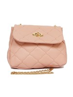 TASJE PINK MET GOUDEN KETTING ROND