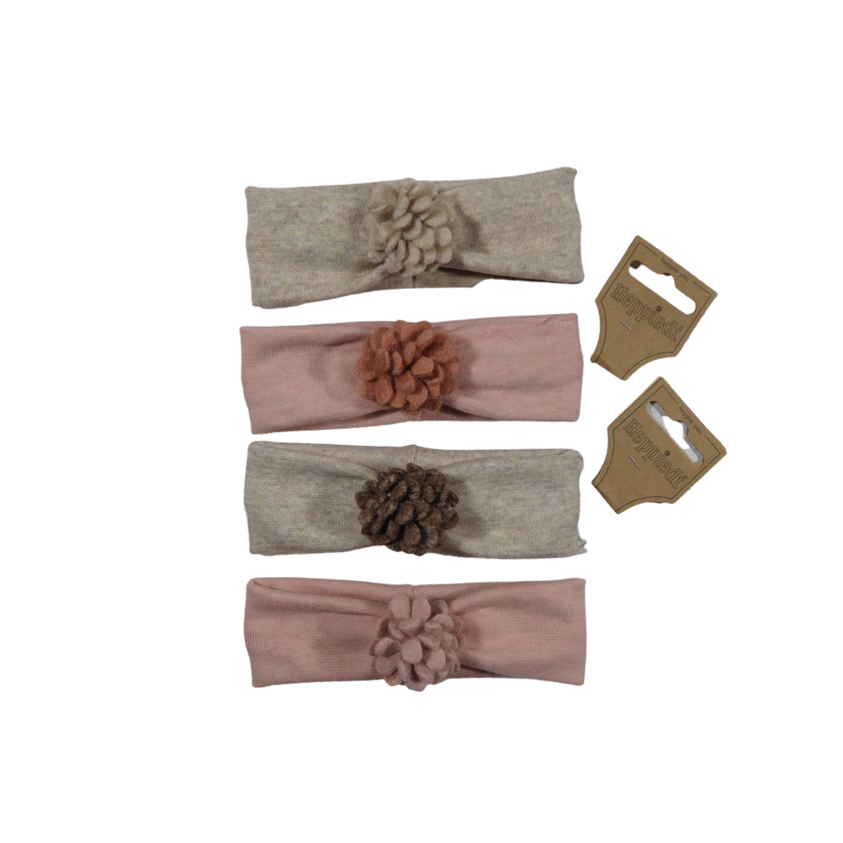 Heppiedie Babyhaarband zand met roos