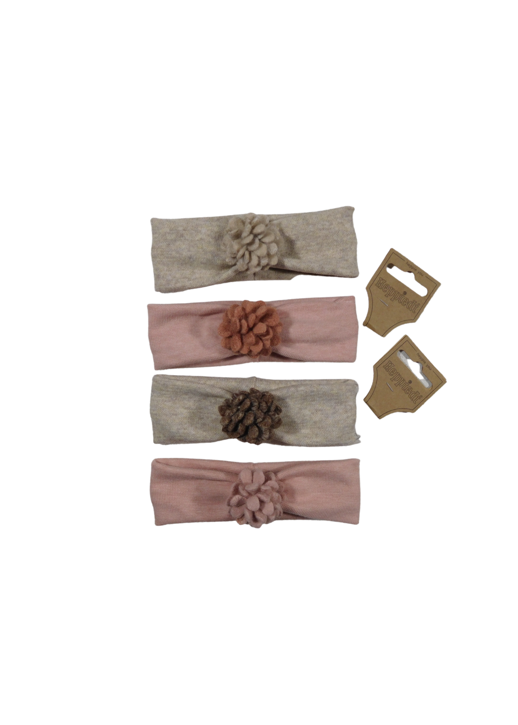 Heppiedie Babyhaarband zand met roos