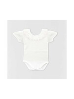 Babidu Babidu Romper wit brede roesel en korte mouw
