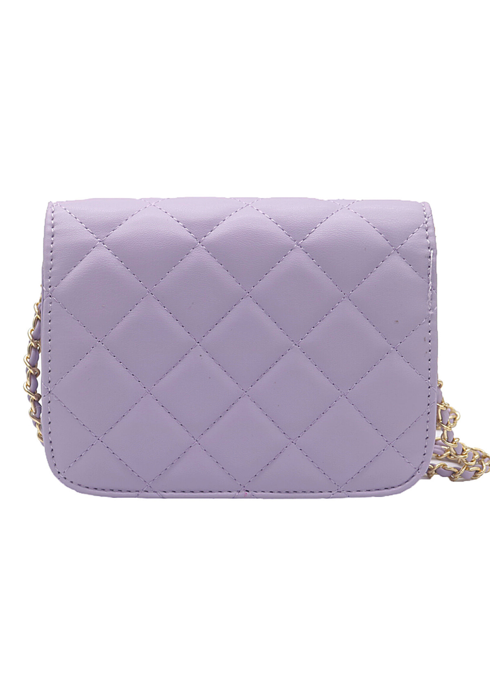 Tasje lila met gouden hengsel