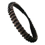 Diadeem zwart/goud kristal