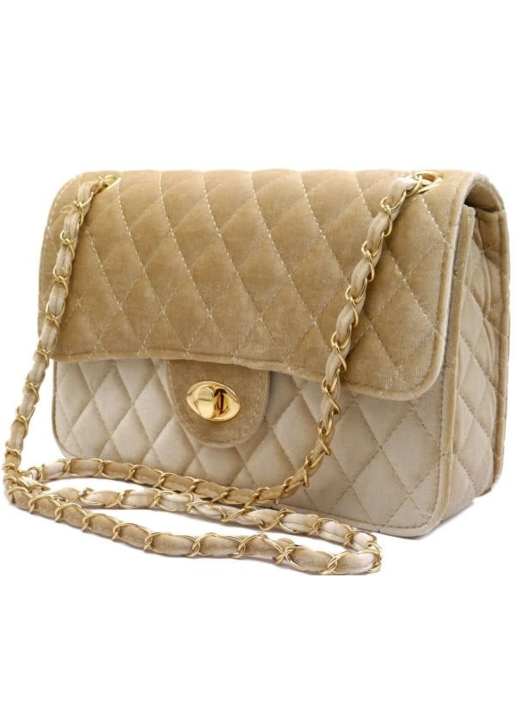 Tas  Velvet 27x19x8cm Beige