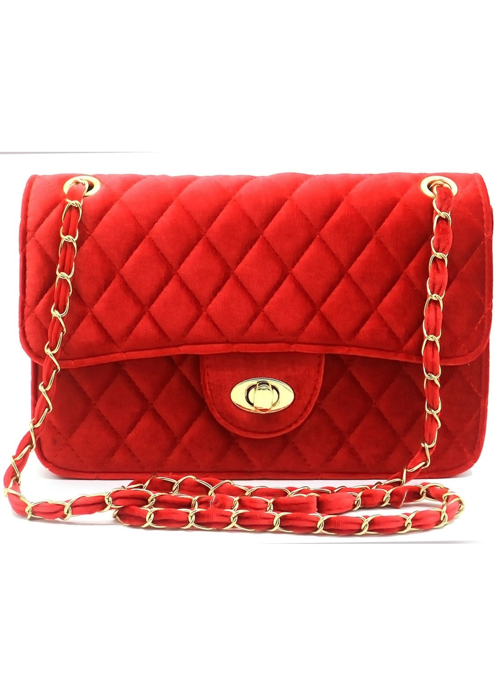 Tas  Velvet 27x19x8cm red