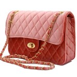 Tas  Velvet 27x19x8cm oud roze