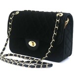 Tas  Velvet 27x19x8cm zwart