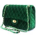 Tas  Velvet 27x19x8cm groen