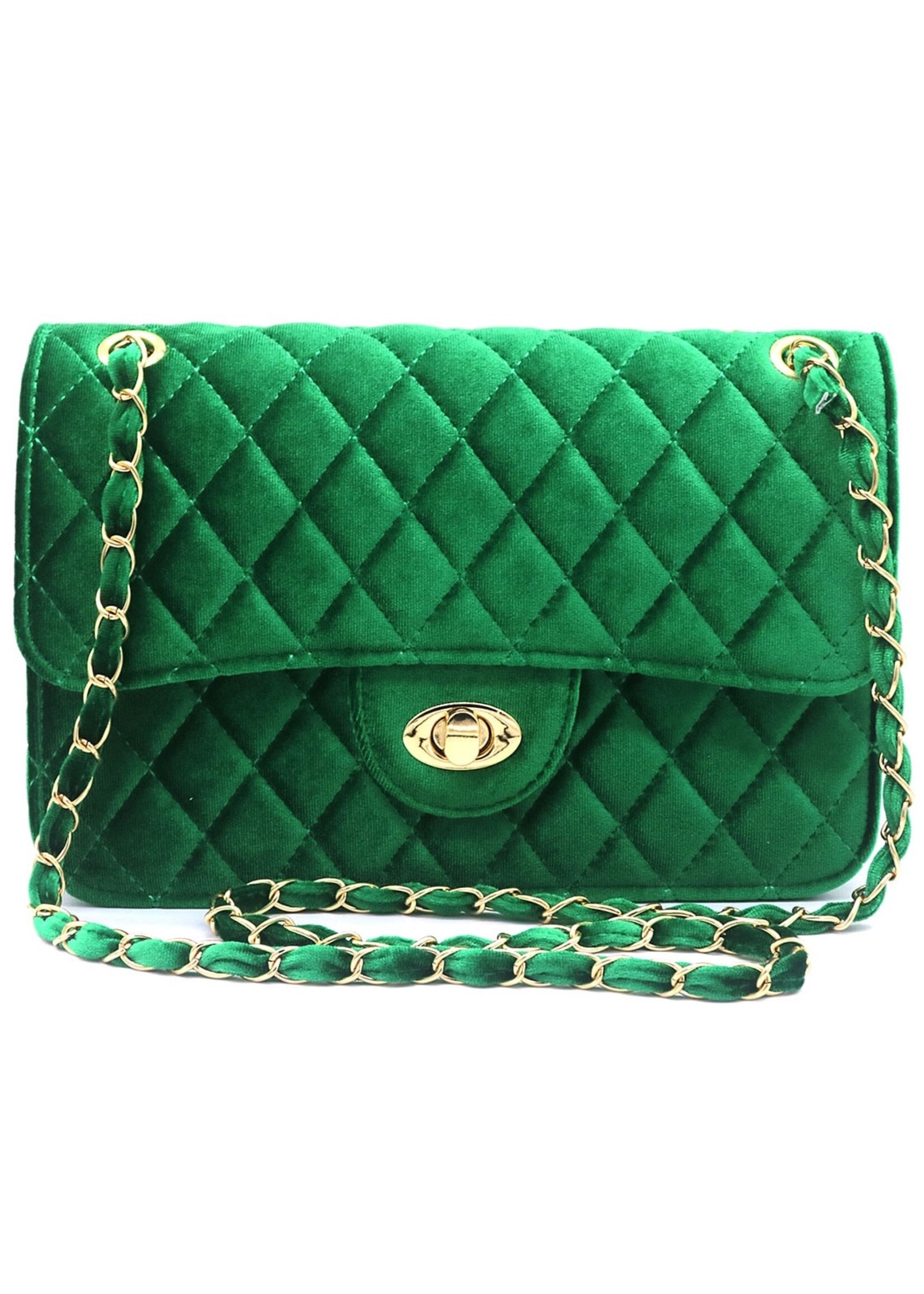 Tas  Velvet 27x19x8cm groen