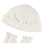 Babidu Babidu HAT+MITTEN off white