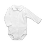 Babidu BabiduV-NECK FRONT OPENING BODYSUIT white