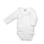 Babidu BabiduCROSSED BODYSUIT WITH LACE NECK white