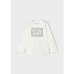 Mayoral Mayoral L/s basic t-shirt Cream - 23 00173