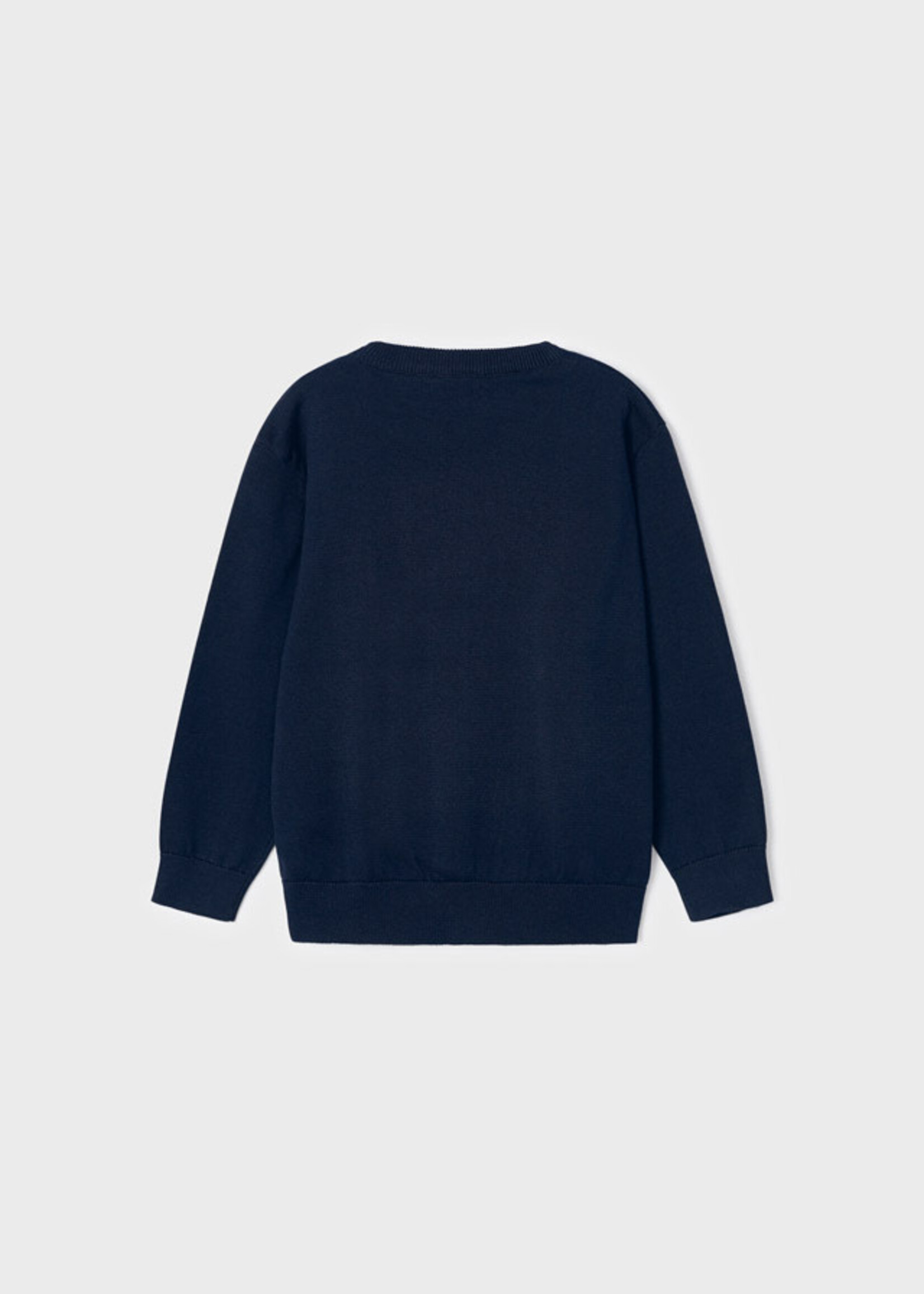 Mayoral Mayoral Basic cotton jumper w/round Navy - 23 00323