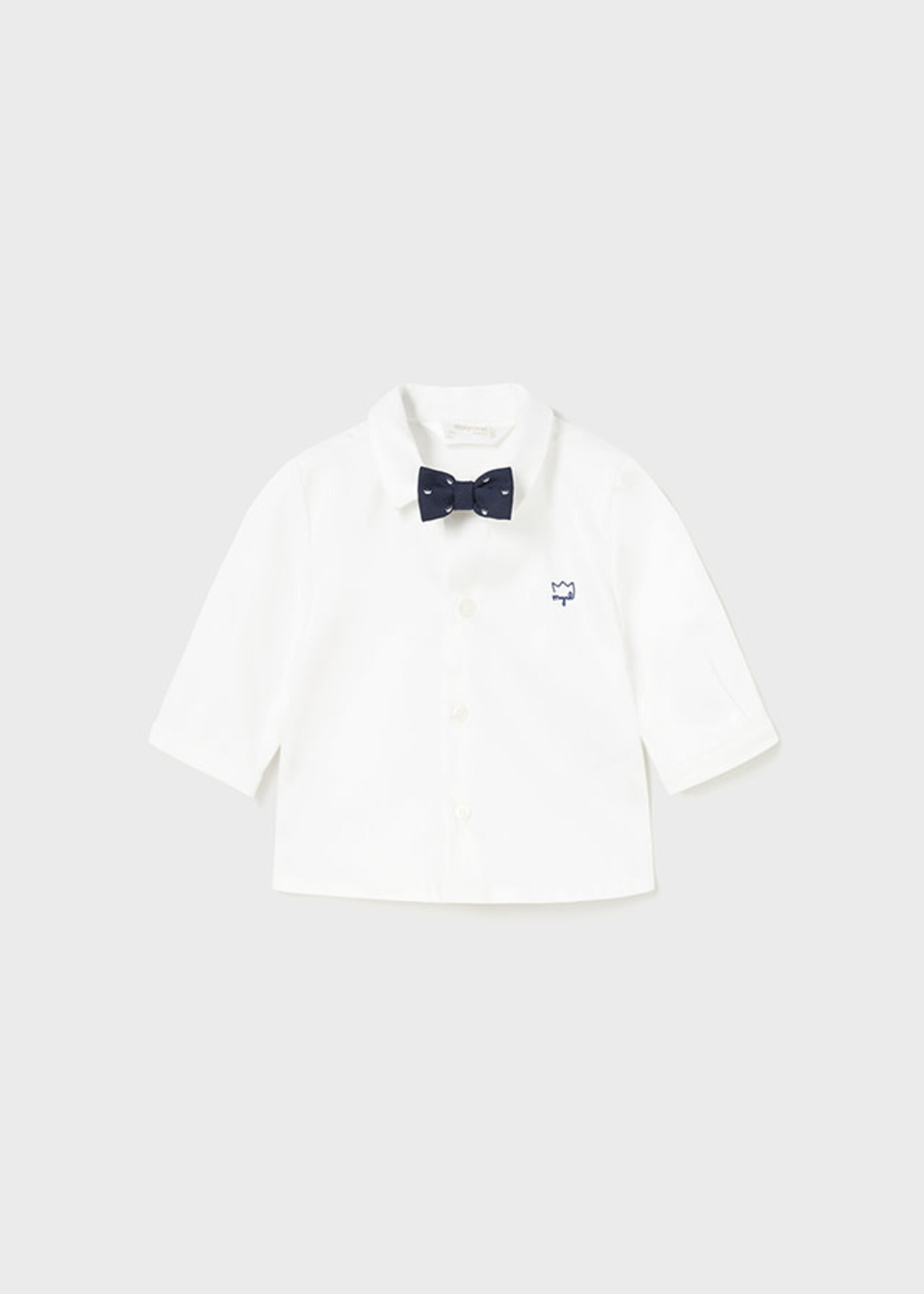 Mayoral Mayoral L/s shirt and bowtie White - 23 02165