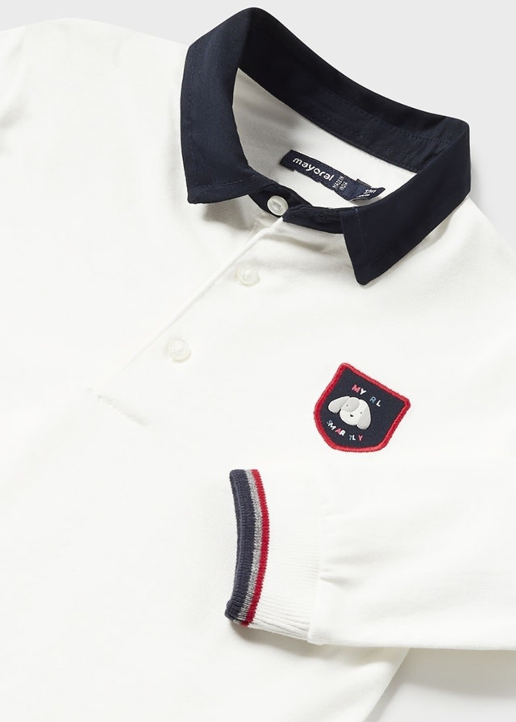 Mayoral Mayoral L/s polo Cream - 23 02168