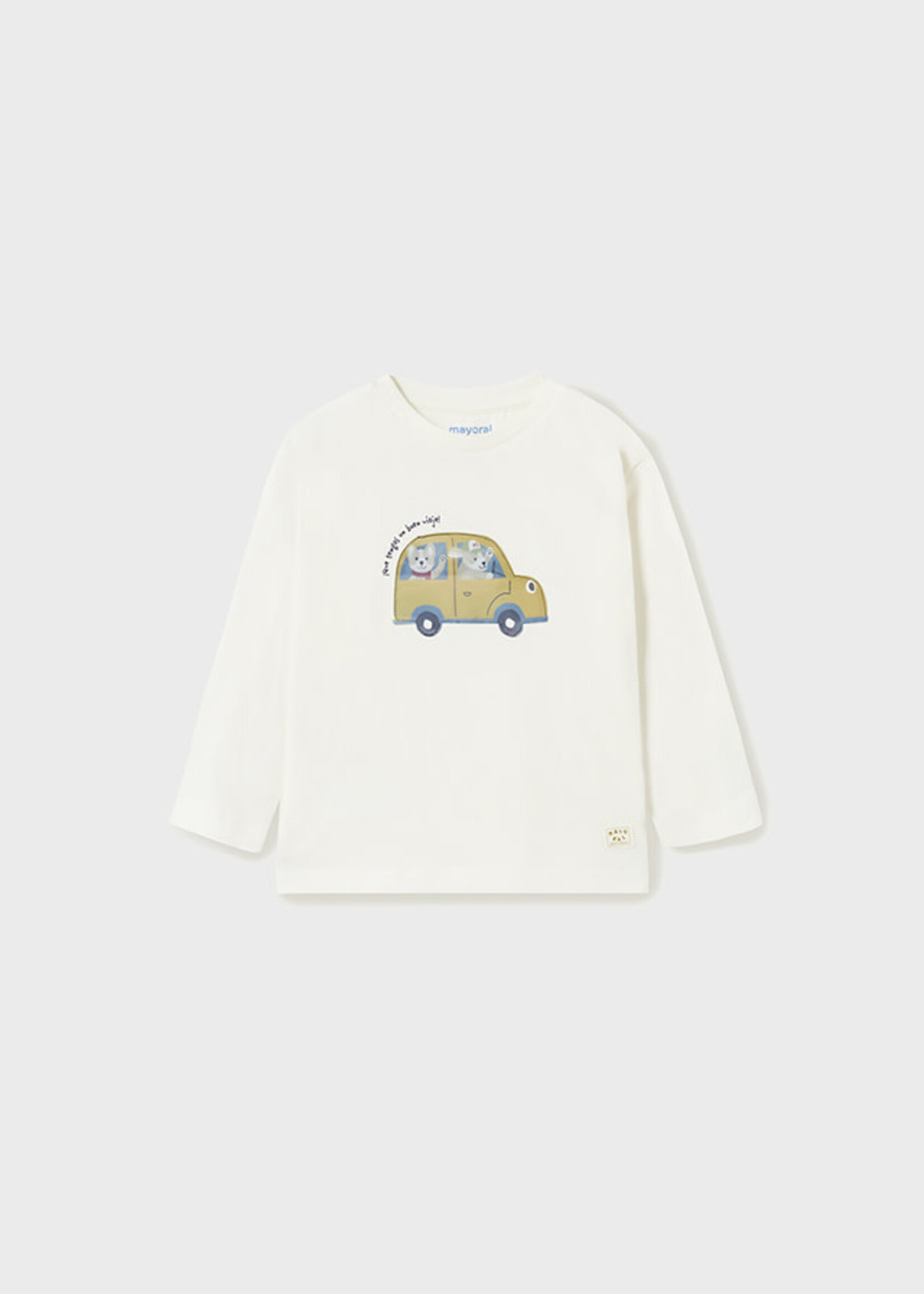 Mayoral Mayoral L/s t-shirt Cream - 23 02023