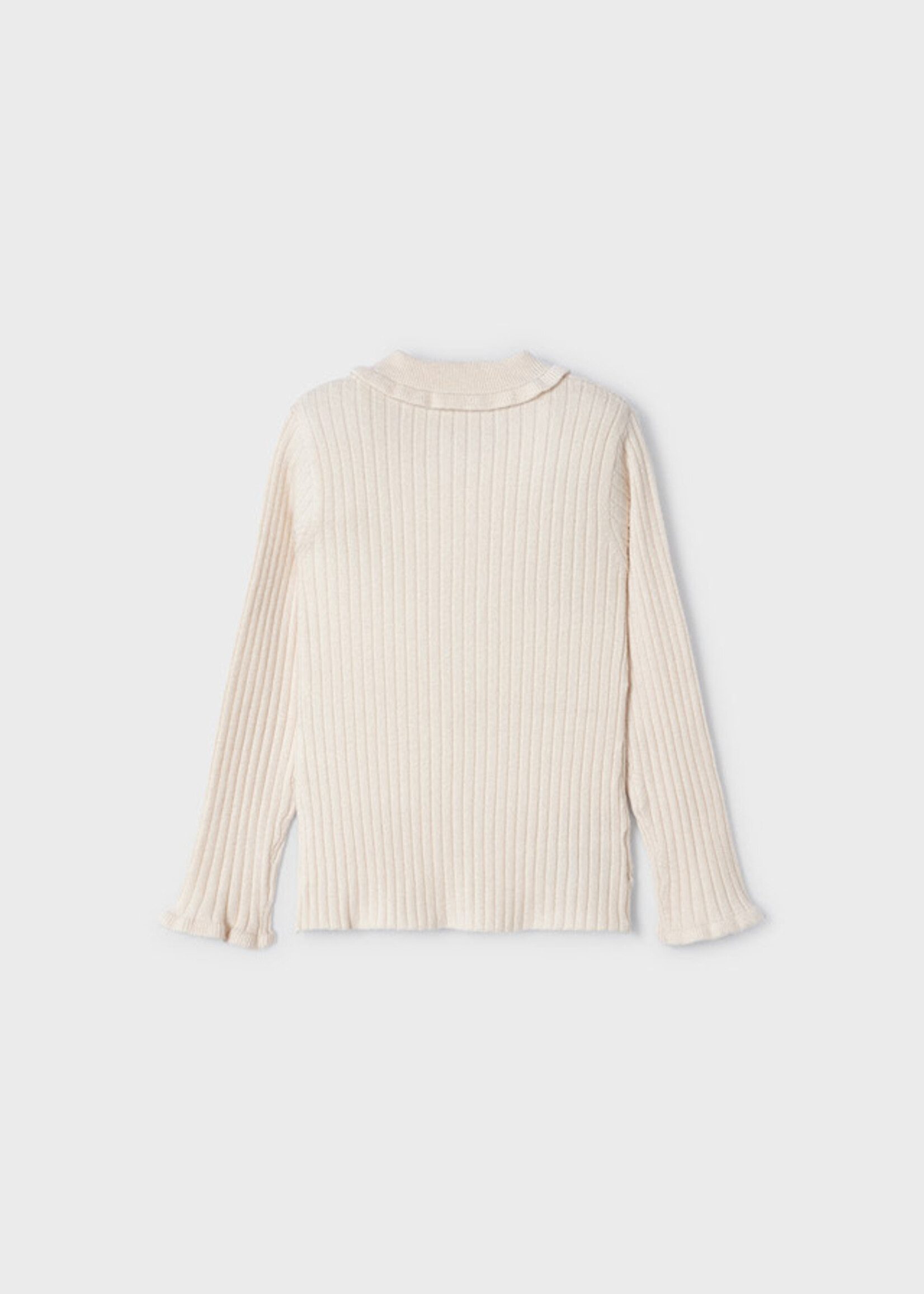 Mayoral Mayoral L/s ribbed knit polo Chickpea - 23 04194