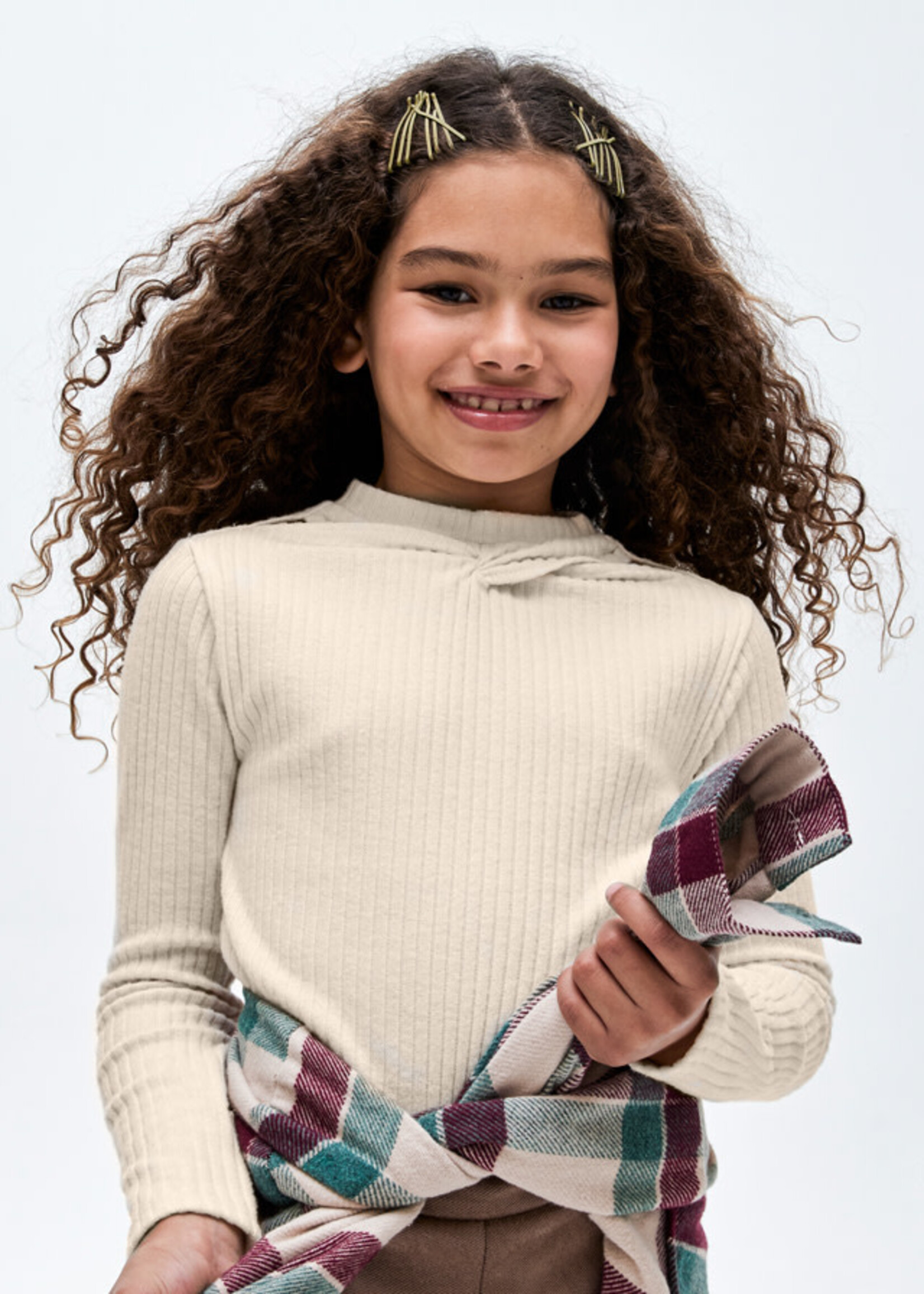 Mayoral Mayoral L/s ribbed shirt Chickpea - 23 07051