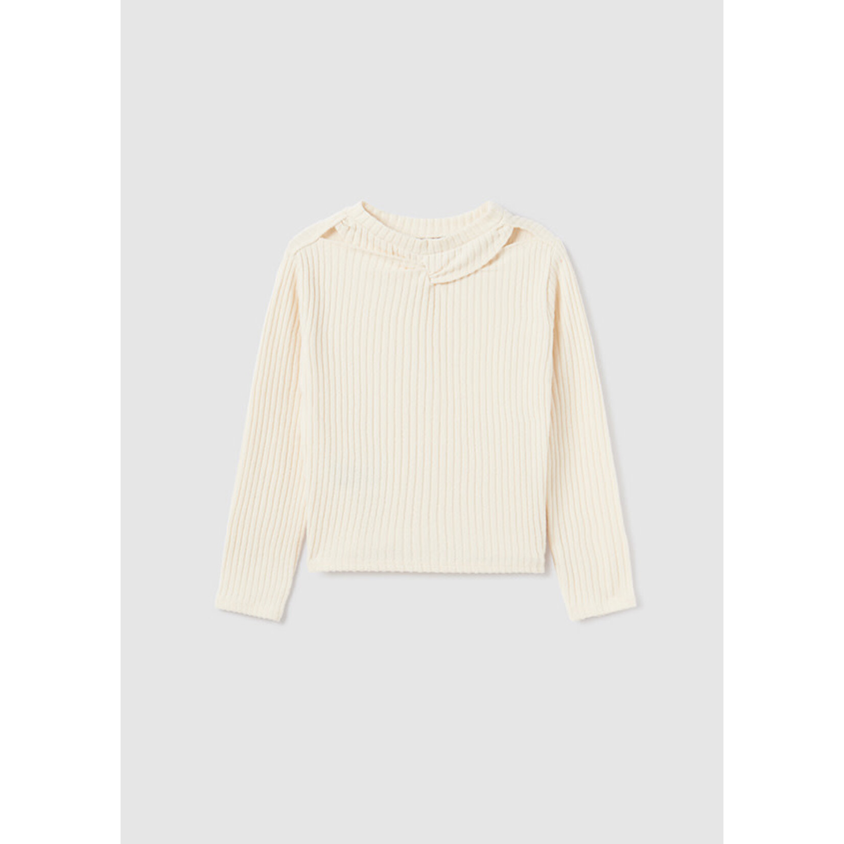 Mayoral Mayoral L/s ribbed shirt Chickpea - 23 07051