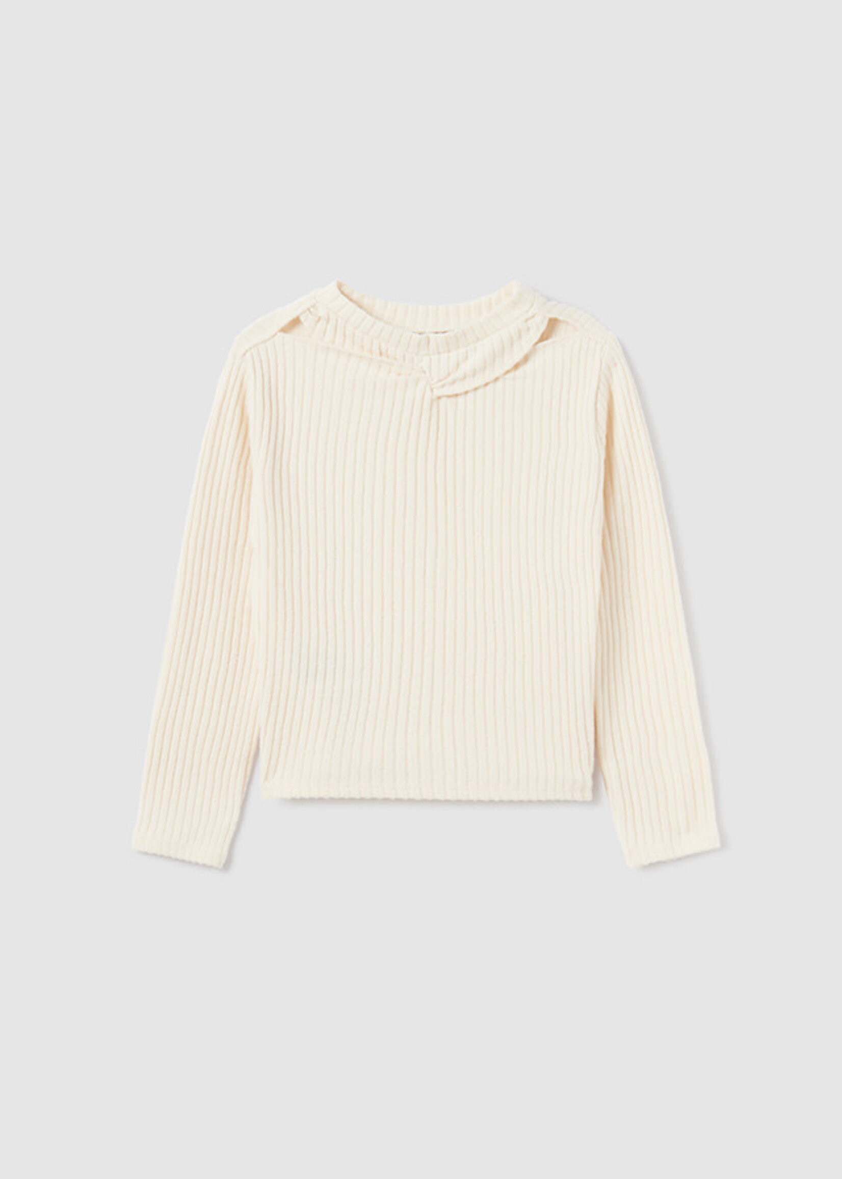 Mayoral Mayoral L/s ribbed shirt Chickpea - 23 07051
