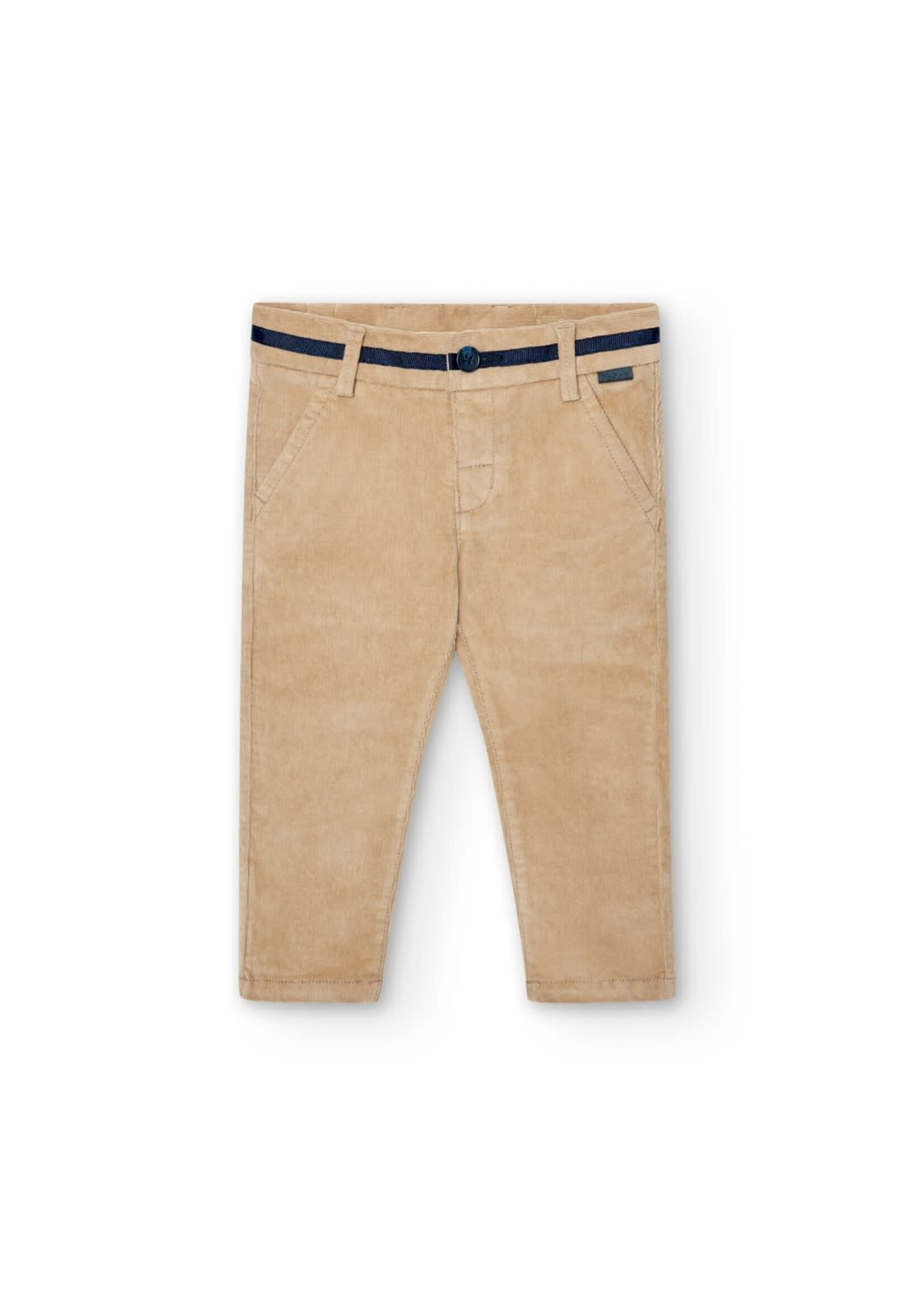 Boboli Microcorduroy trousers for baby boy -BCI beig 717027B