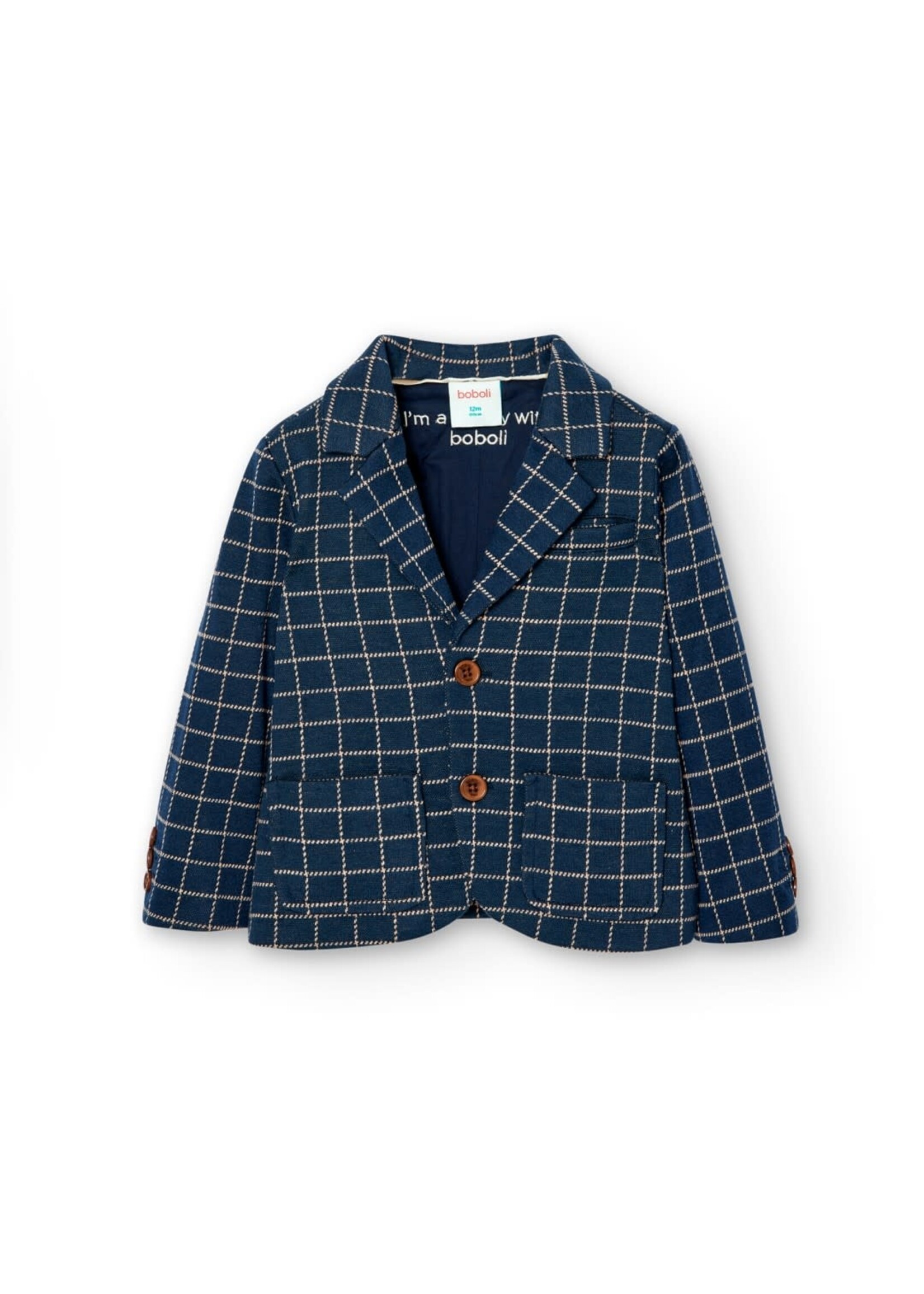 Boboli Knit blazer check for baby -BCI checks 717139B