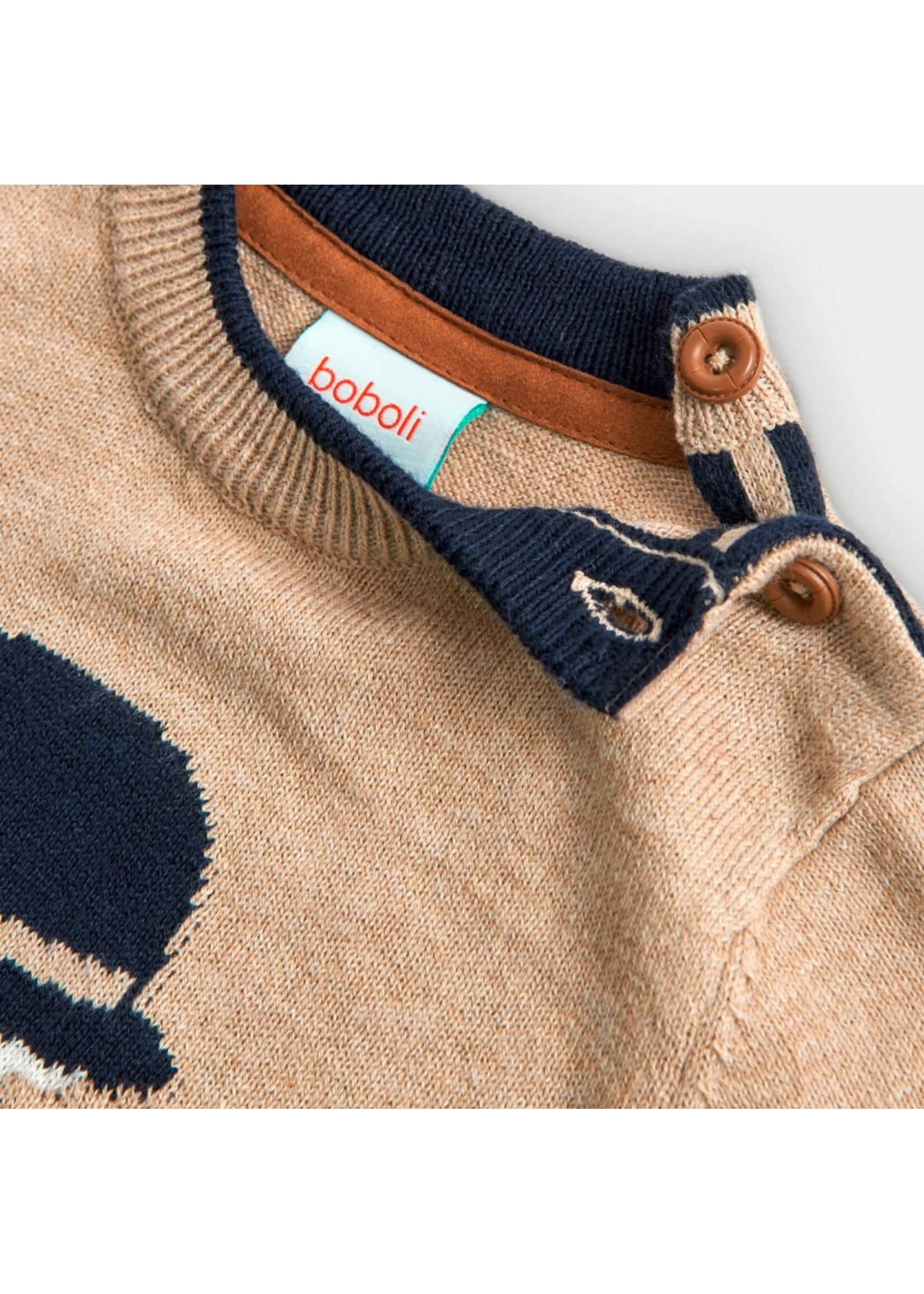 Boboli Knitwear pullover for baby boy -BCI beig 717162B