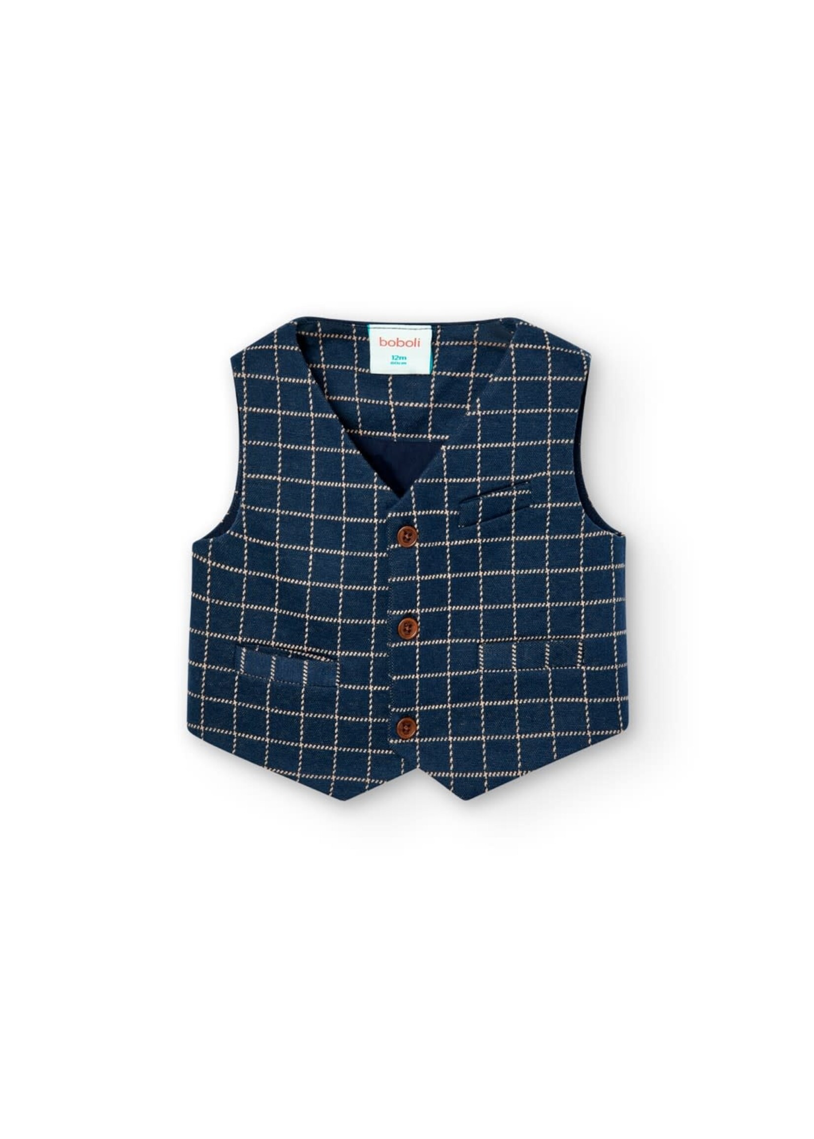 Boboli Boboli Vest check for baby boy -BCI checks 717140B