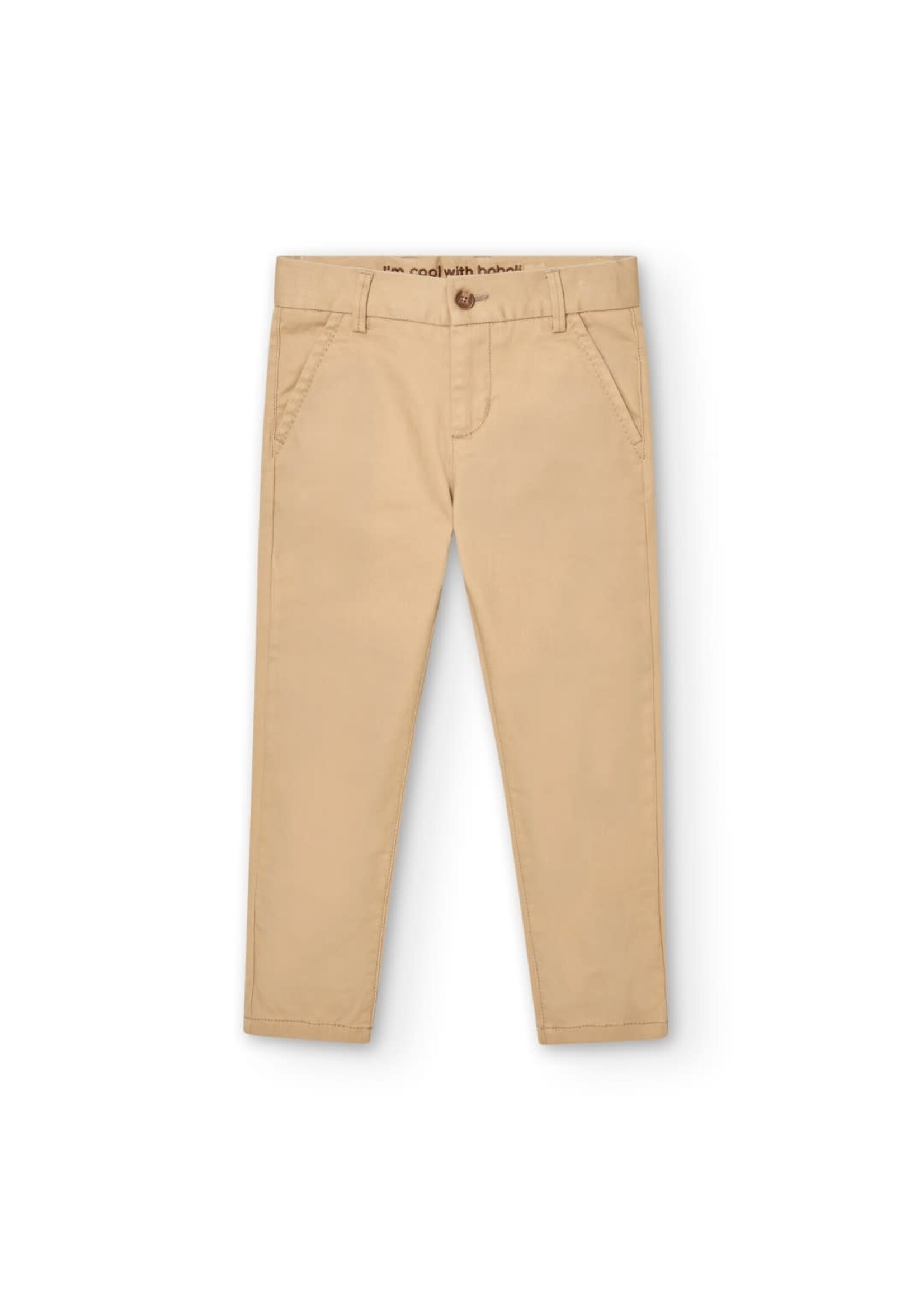 Boboli Stretch satin trousers for boy -BCI beig 737052