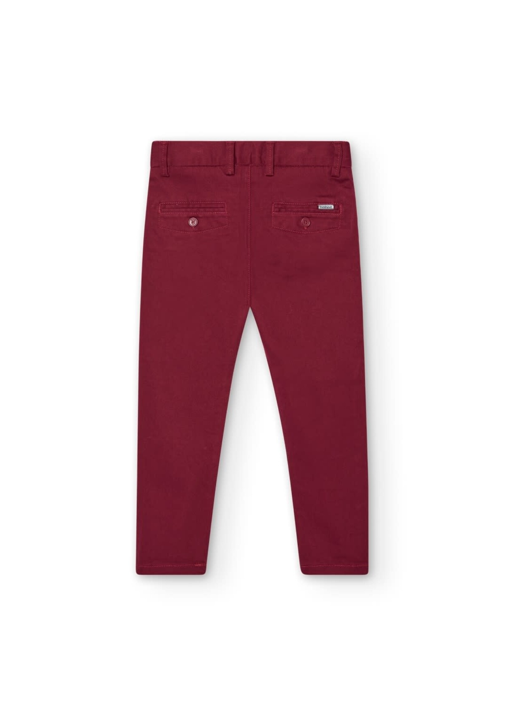 Boboli Stretch satin trousers for boy -BCI bourgogne 737052