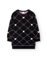 Boboli Knitwear dress hearts for girl BLACK 727444