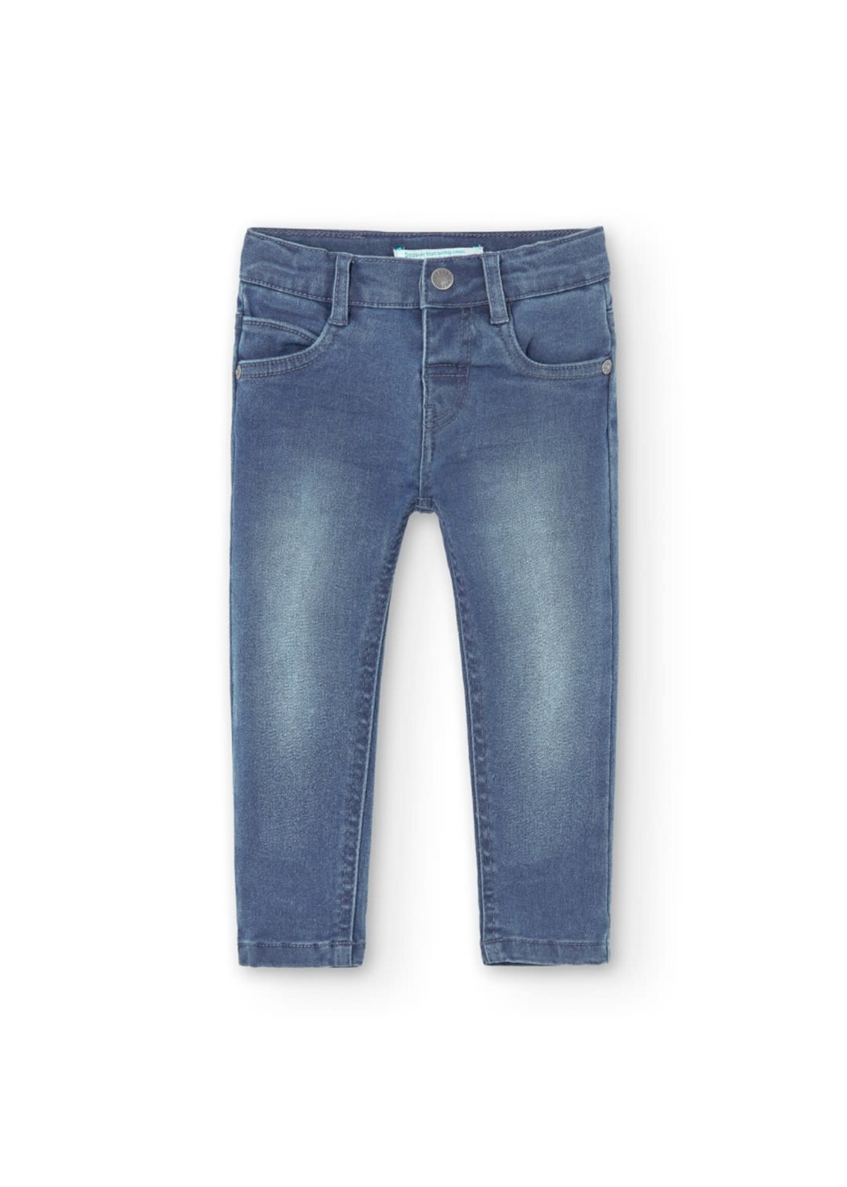 Boboli Boboli Denim stretch trousers for baby boy BLUE 390002