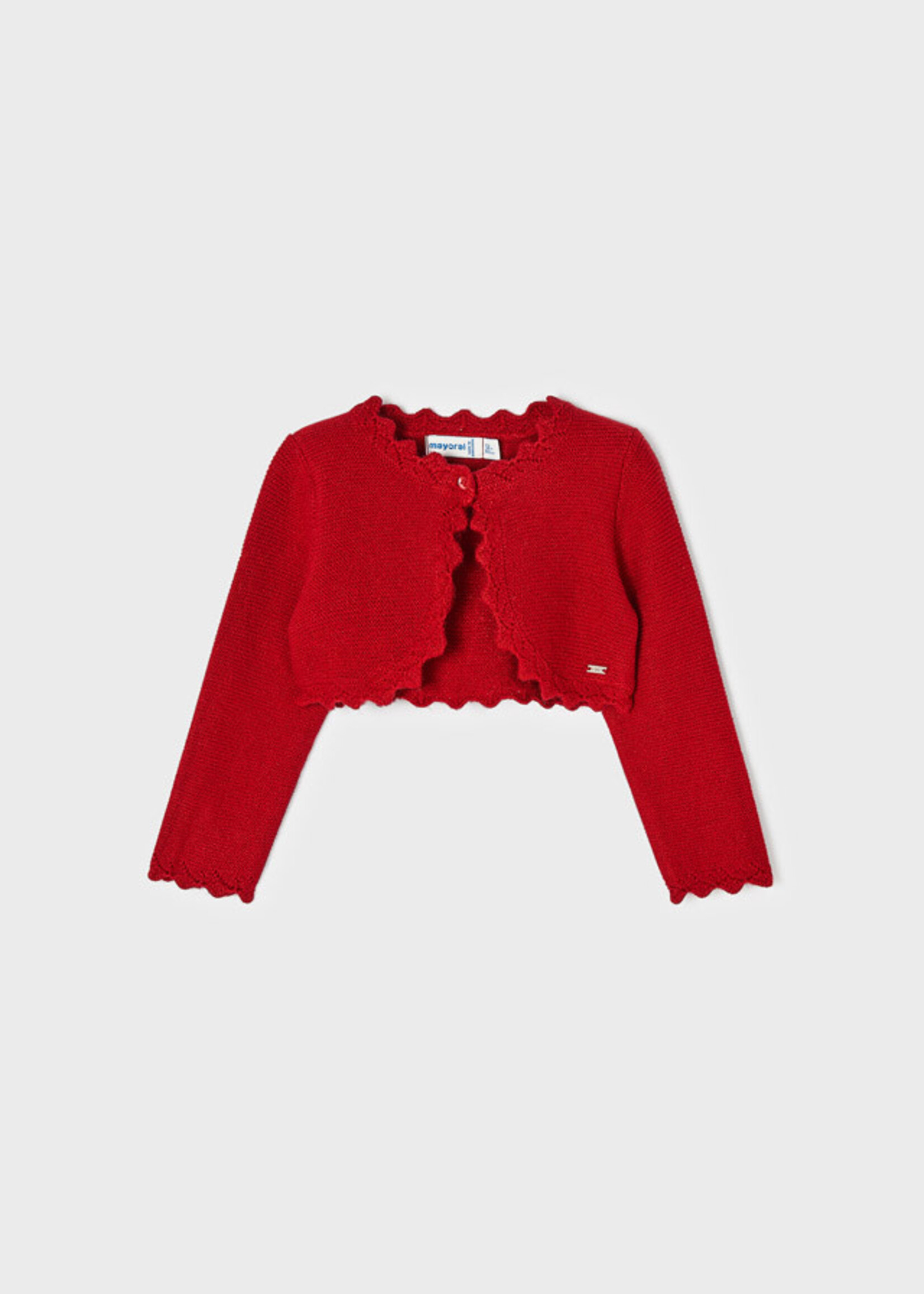 Mayoral Mayoral Basic knit cardigan Red - 22 00308
