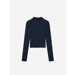 Nik&Nik Nik&Nik Rib Top Turtle LS Cropped Royal Blue G 8-495 2305