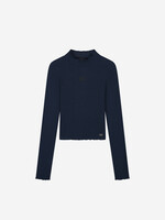 Nik&Nik Nik&Nik Rib Top Turtle LS Cropped Royal Blue G 8-495 2305