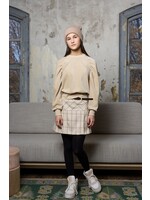 Nobell Nobell NoBell' Kay girls velvet rib sweater beige Q308-3316 Beige