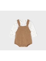 Mayoral Mayoral Knit overalls & tight set H. Caramel - 22 02637