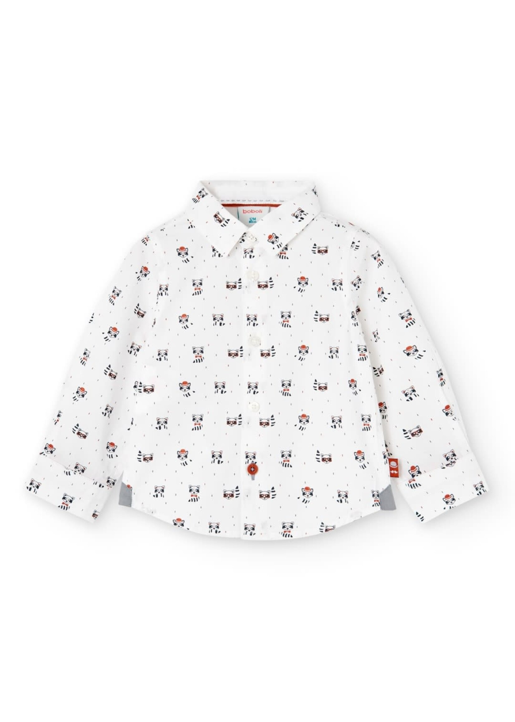 Boboli Poplin shirt for baby boy -BCI print 717016B