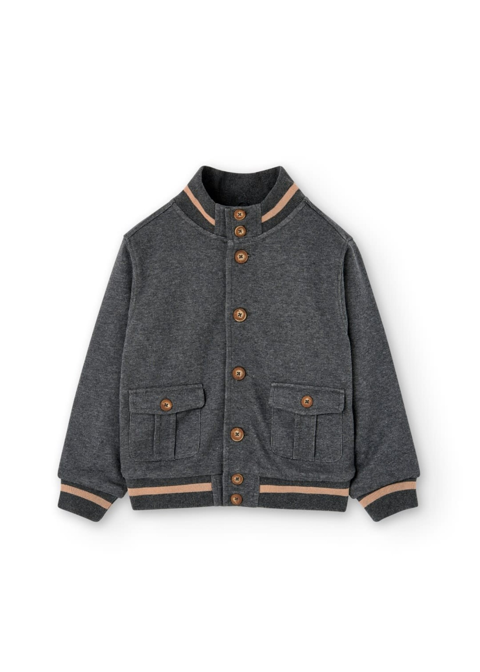 Boboli Knit jacket for boy anthracite 737007