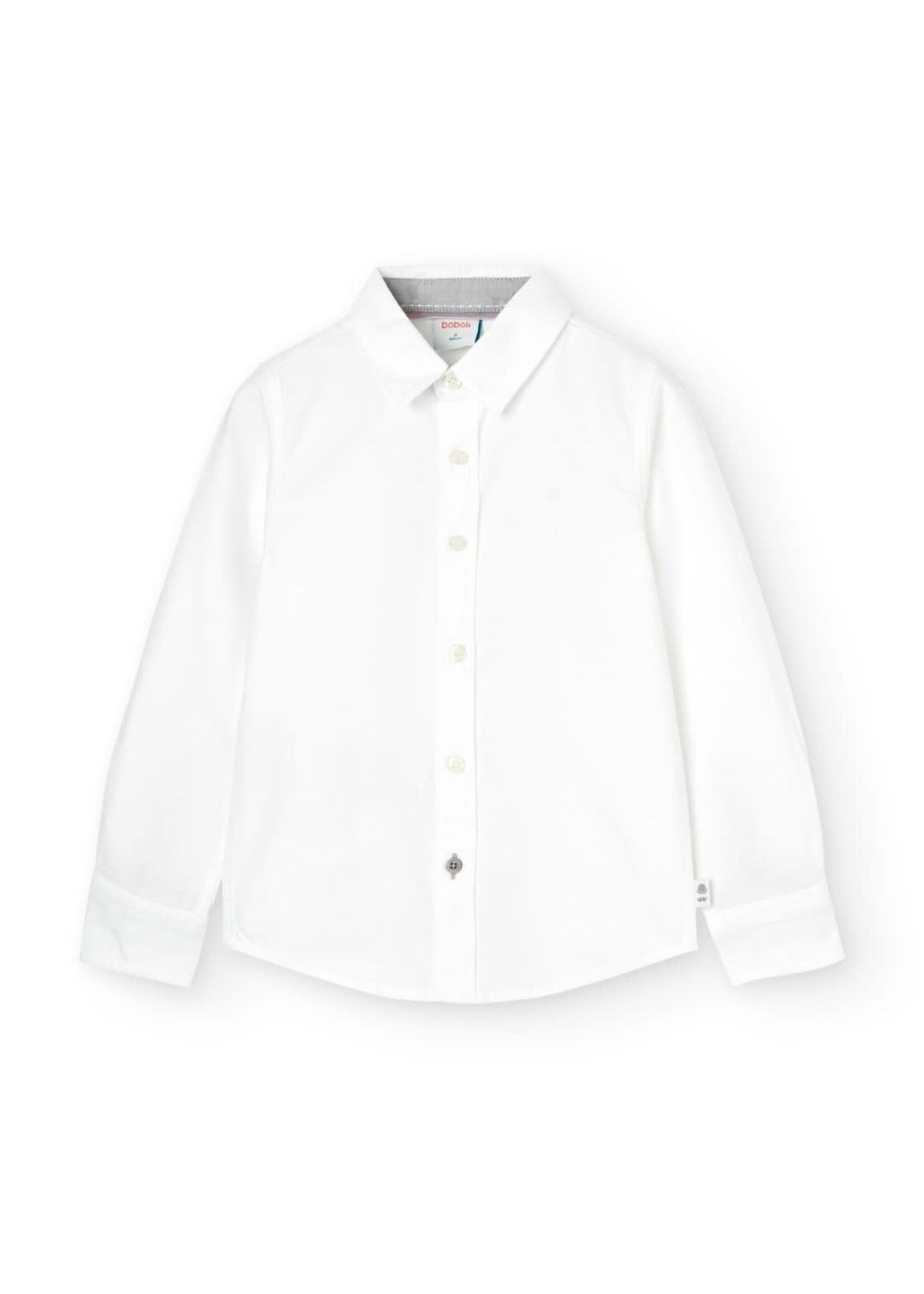 Boboli Oxford long sleeves shirt for boy WHITE 737018