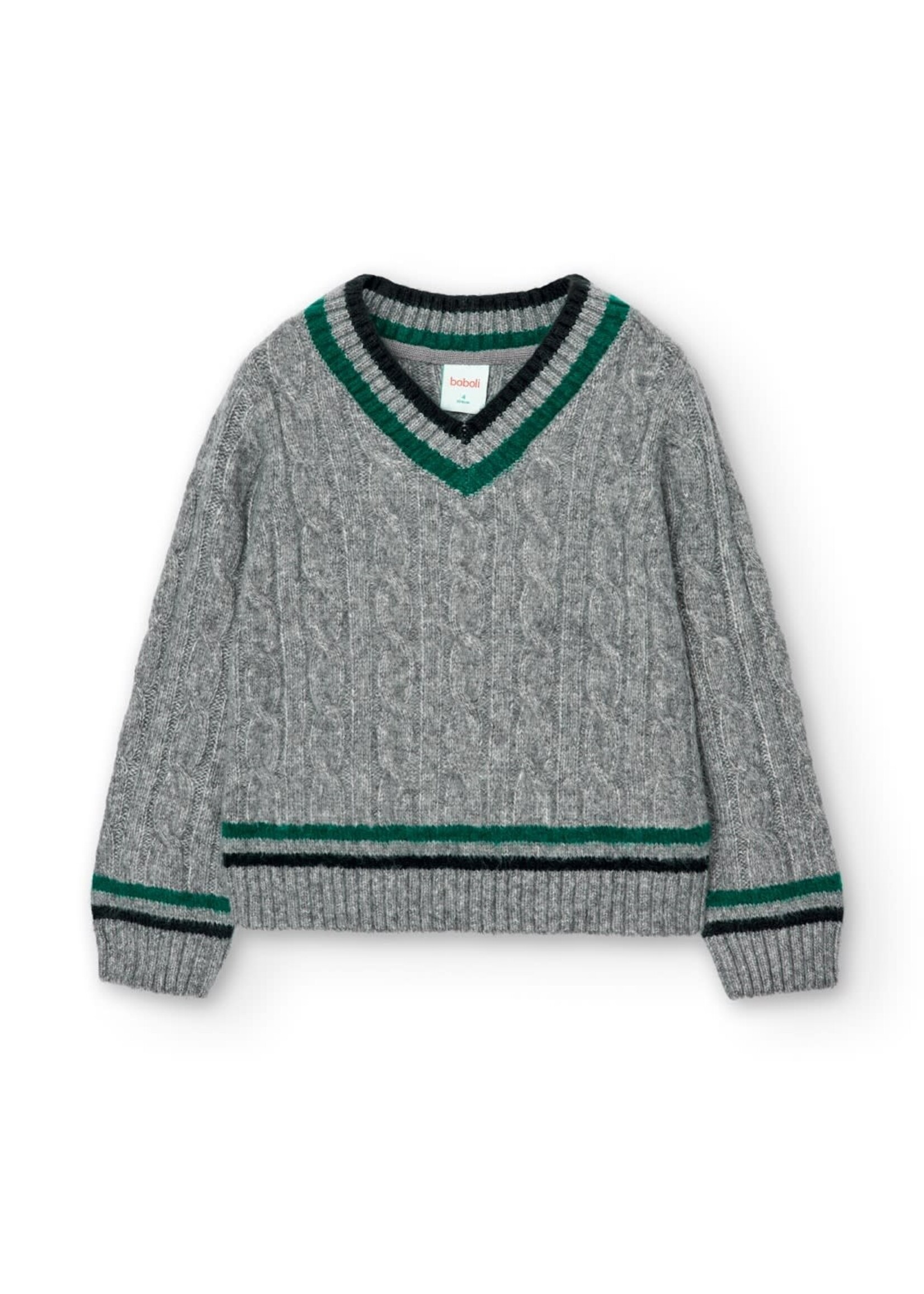 Boboli Boboli Knitwear pullover v-neck for boy grey 737311