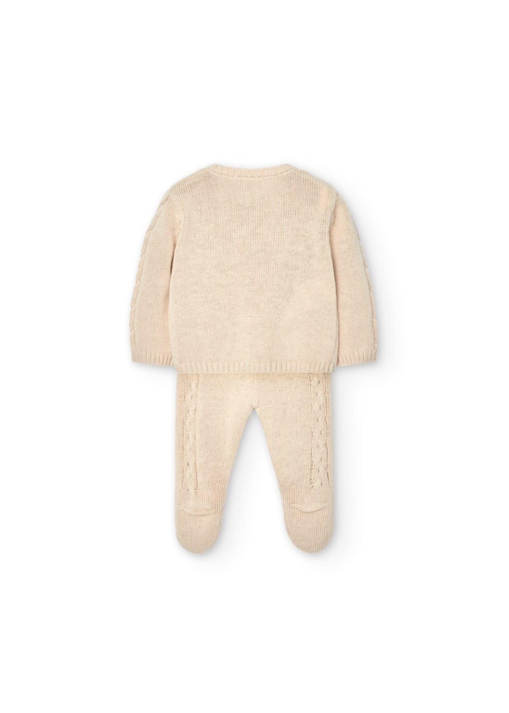 Boboli Boboli Pack knitwear for baby -BCI beige 757188B