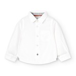 Boboli Boboli Oxford long sleeves shirt for baby -BCI WHITE 717049B
