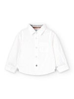 Boboli Oxford long sleeves shirt for baby -BCI WHITE 717049B