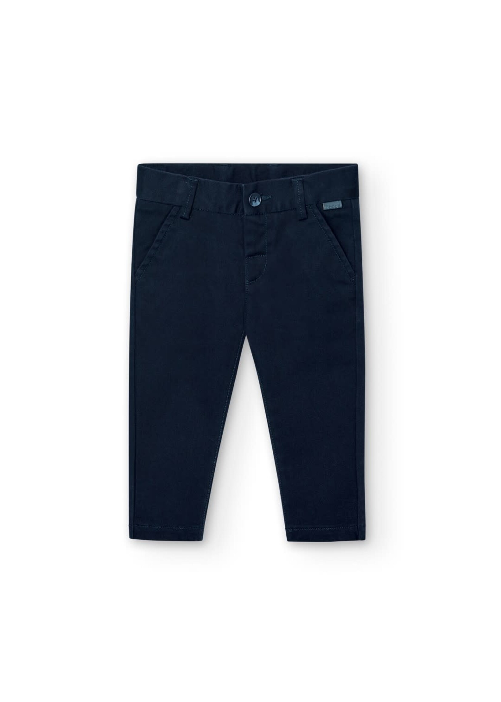 Boboli Stretch satin trousers for baby -BCI navy 717230