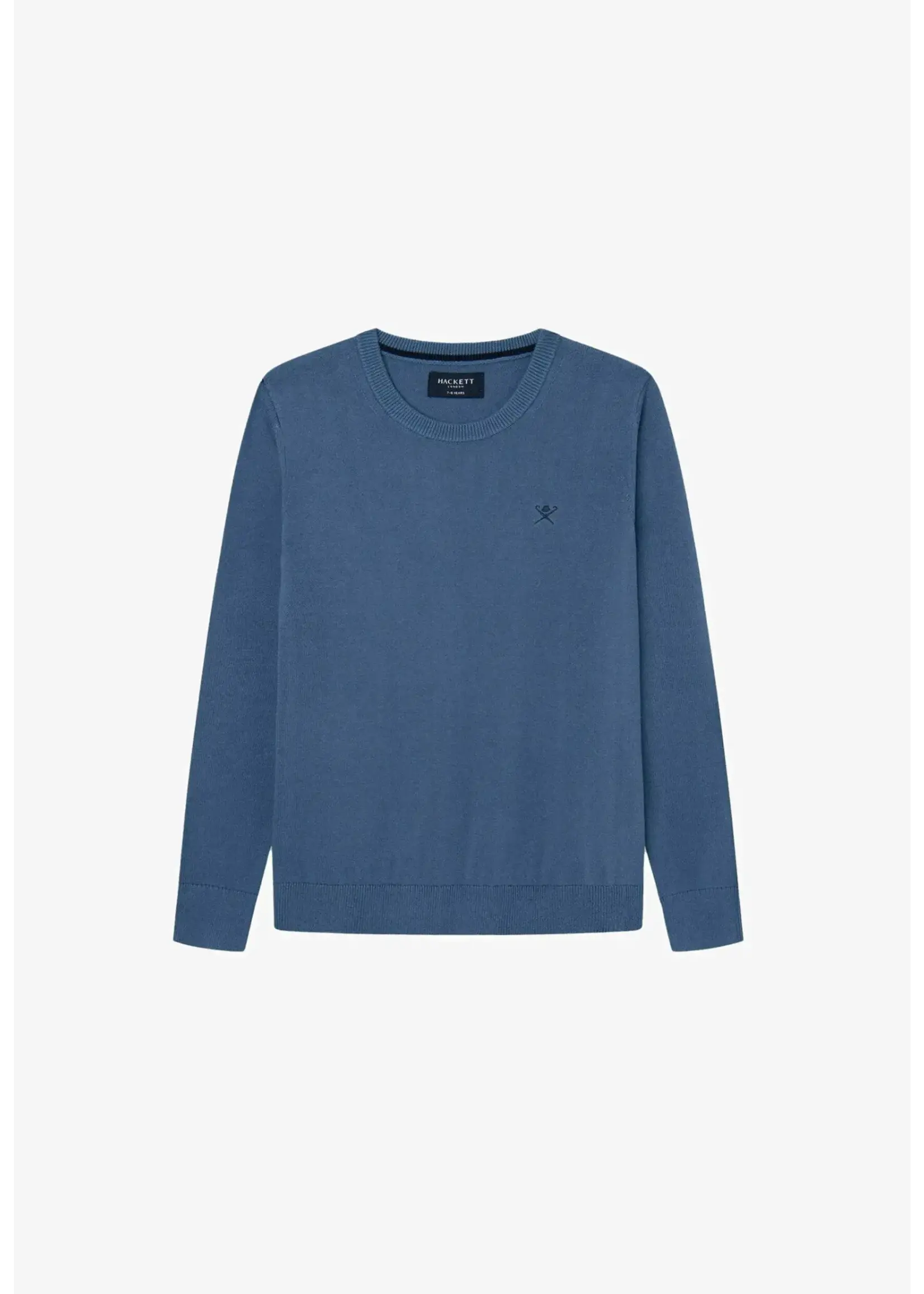 Hackett LOGO CREW 563STEEL BLUE - HK700813