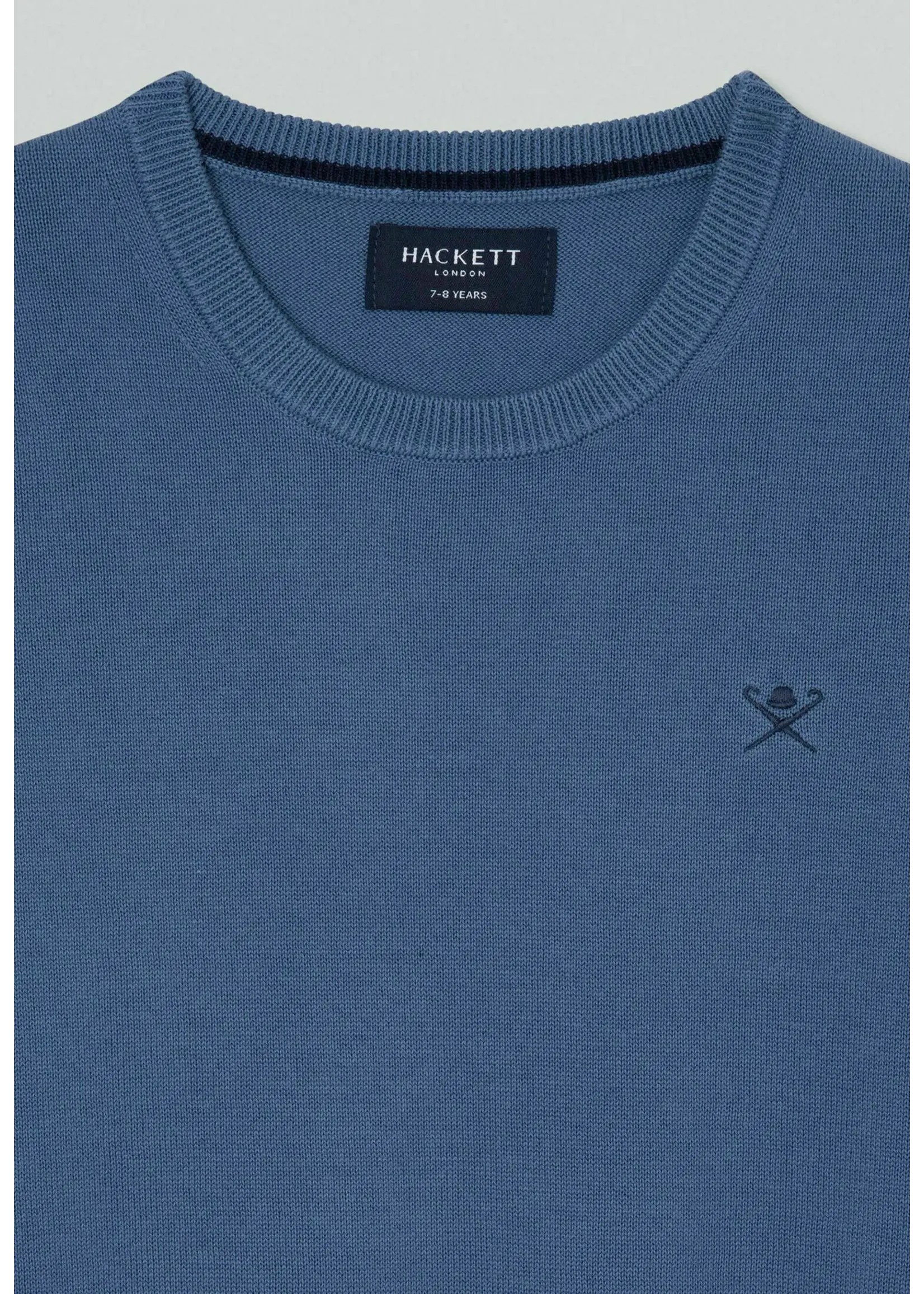 Hackett LOGO CREW 563STEEL BLUE - HK700813